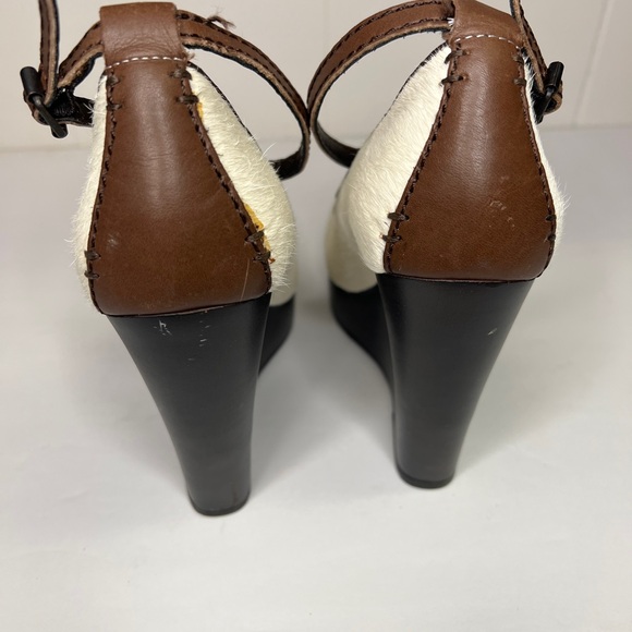 Calvin Klein Calf Hair And Leather Off White Heels US 7.5. READ DISCRIPTION - Picture 6 of 11